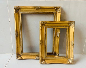 Baroque Frame Rectangular Vintage Wall Decor Ornate Floral Shabby Chic Wedding Victorian Art Deco Antique Portrait Landscape Gallery