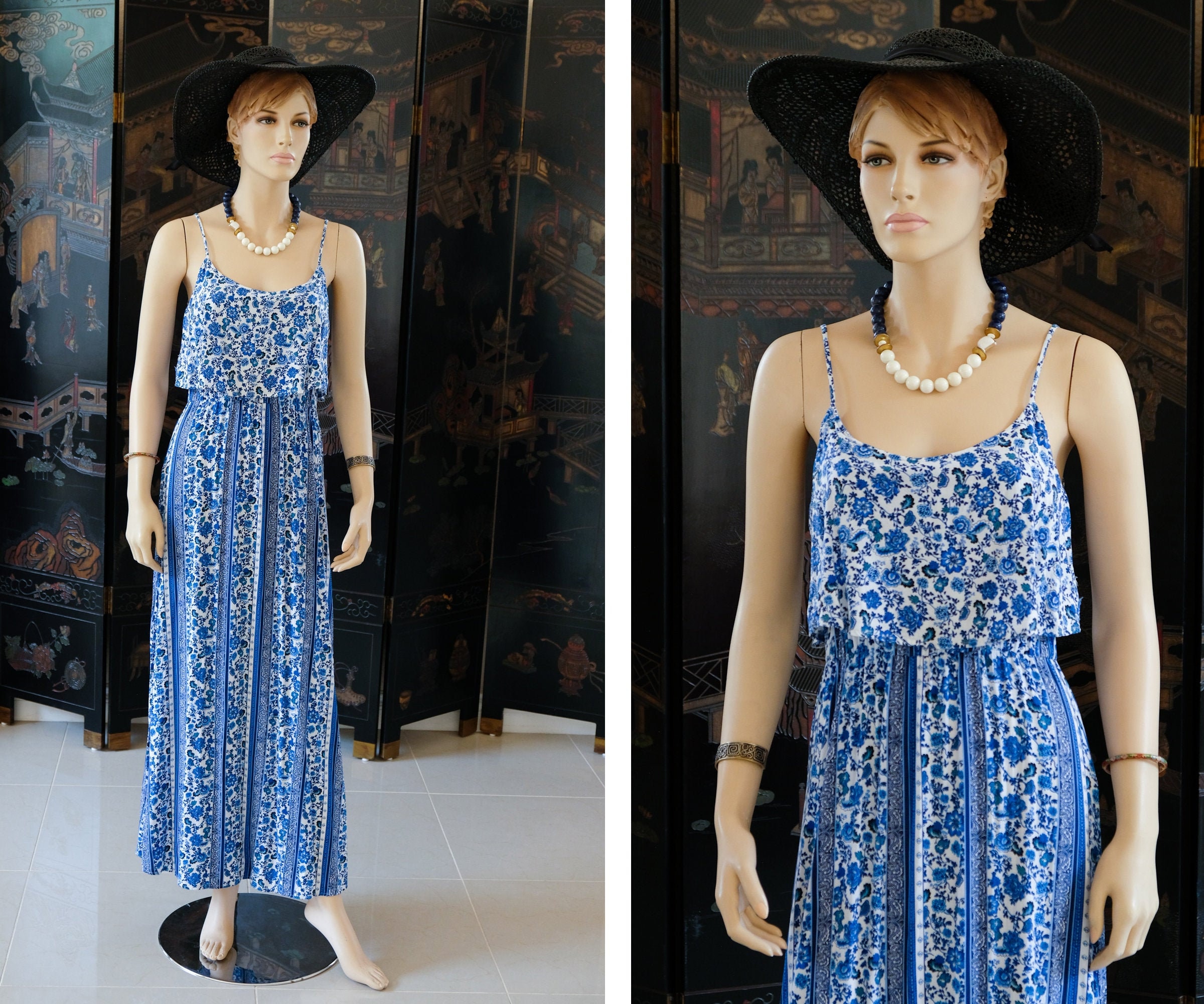 Maxi Dress Cobalt Blue And Turquoise Dress River Island One