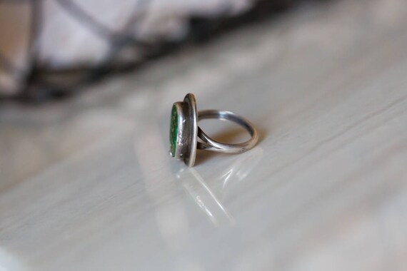 Sterling Ring | Vintage Solid Silver Natural Aged… - image 3