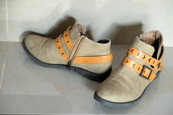 Canvas Boots Western Festival Costume Shoes Count… - image 2