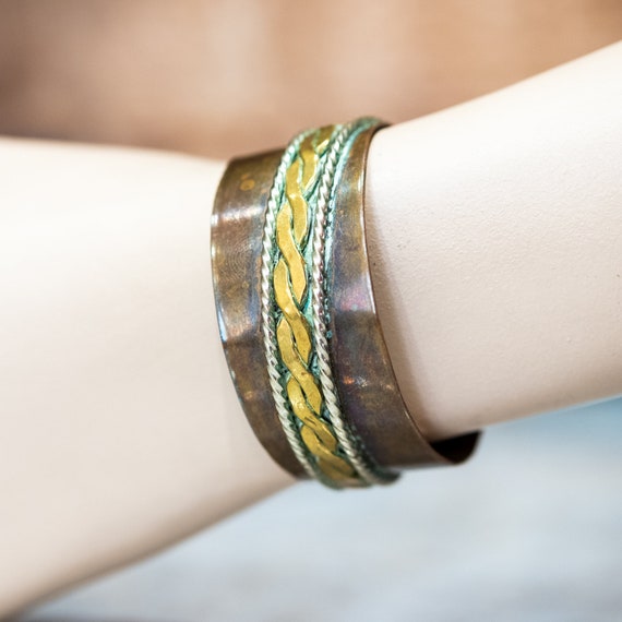 Copper Bracelet Vintage Solid Copper Bohemian Boh… - image 7