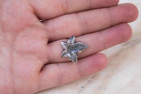 Sterling Ring Leaf Maple Solid Sterling Silver Ox… - image 4