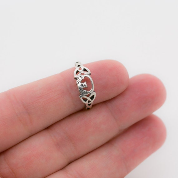 Sterling Ring | Solid Sterling Silver Open Frame … - image 2