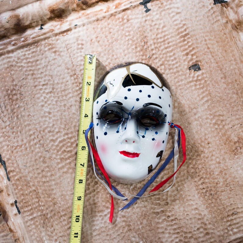 Ceramic Mask Carnival Face Wall Hanging Display Etsy