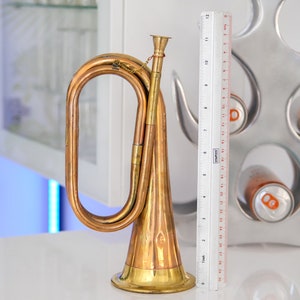 Vintage Horn Copper Brass Bugle Military Cavalry Army Military Command ...