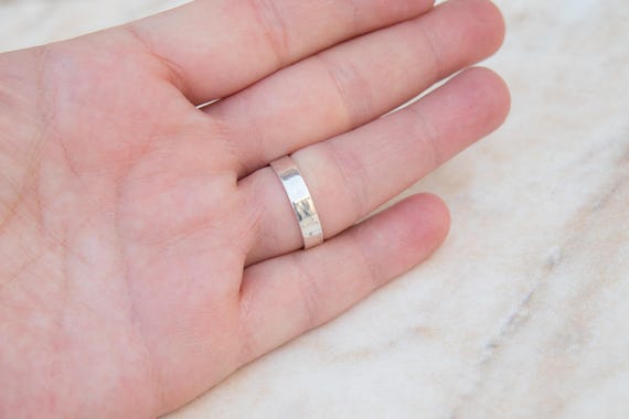 Large Sterling Ring Rectangular Geometric Wave Gy… - image 5