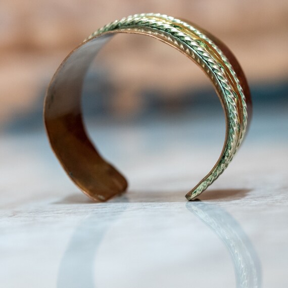 Copper Bracelet Vintage Solid Copper Bohemian Boh… - image 5