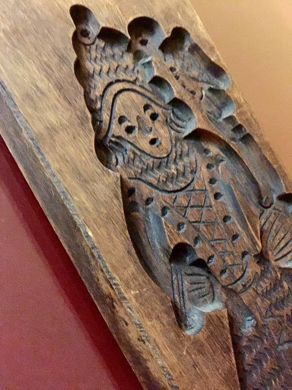 Wooden Plaque Victorian Girl Medieval Costume Fairy Tale Hand