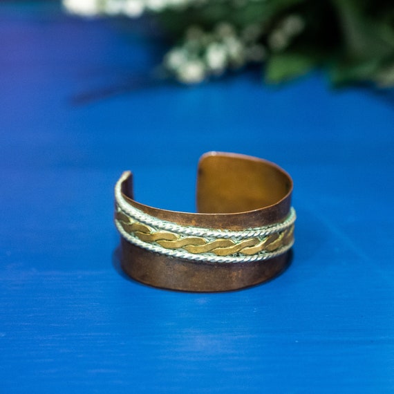 Copper Bracelet Vintage Solid Copper Bohemian Boh… - image 2