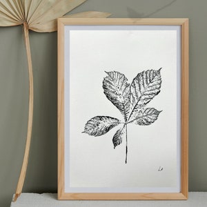 Original Horse Chestnut Monoprint Minimalist