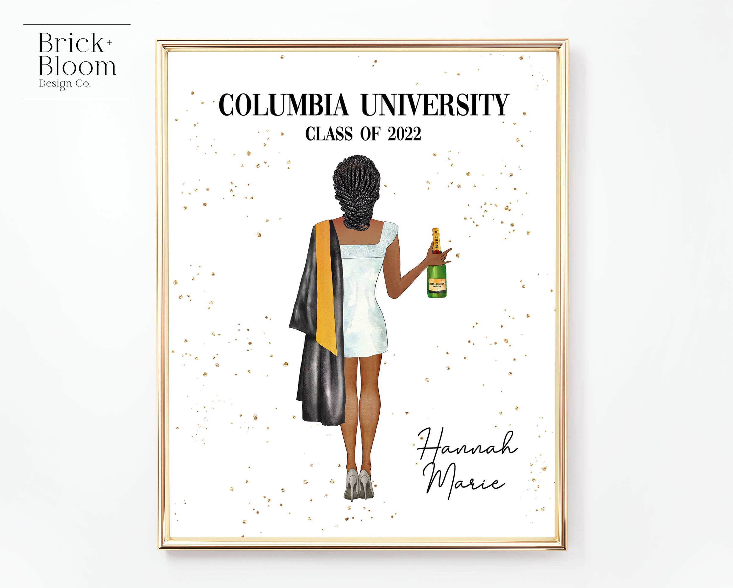 Custom Graduation Portrait PRINTABLE Personalized Grad Gift - Etsy ...