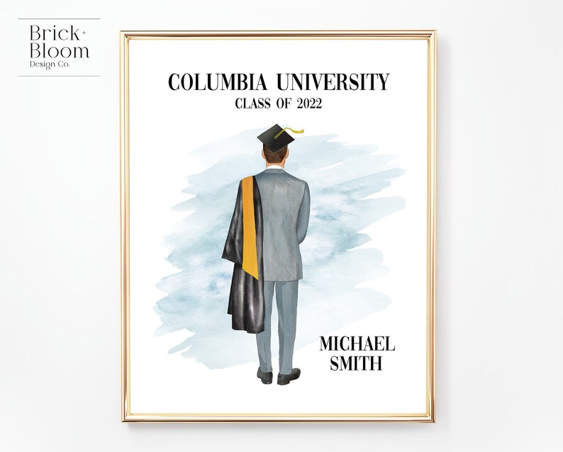 Custom Graduation Portrait | PRINTABLE Personalized Grad Gift ...
