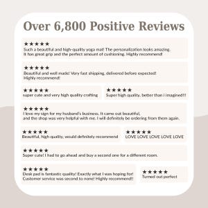 May include: A graphic displaying "Over 6,800 Positive Reviews" and customer feedback. The reviews highlight product quality, fast delivery, and good customer service. The image conveys positive customer experiences.