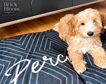 Personalized Custom Dog Bed | Premium Pet Bed | Gift for Fur Baby | Dog Lover Gift Idea | Dog Bedding Mattress | Modern Farmhouse
