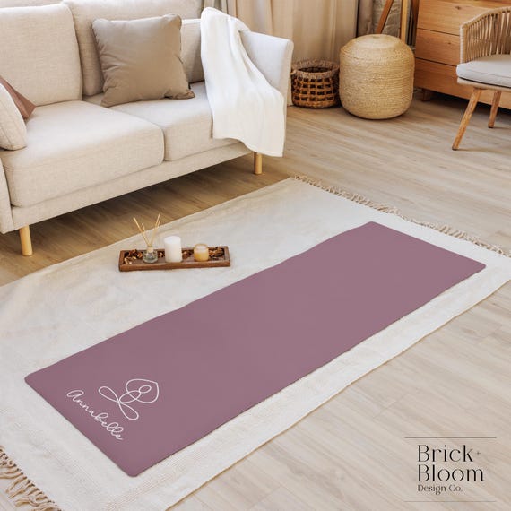 Personalized Yoga Mat | Custom Name Pilates Fitness Mat | Meditation Home Workout Christmas Gift For Women | Exercise Mat | Boho Modern