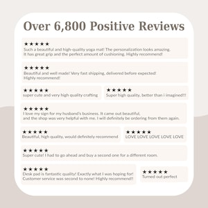 May include: A graphic with the text "Over 6,800 Positive Reviews" and customer testimonials. The reviews mention product quality, fast shipping, and excellent customer service. The overall theme is positive customer feedback.
