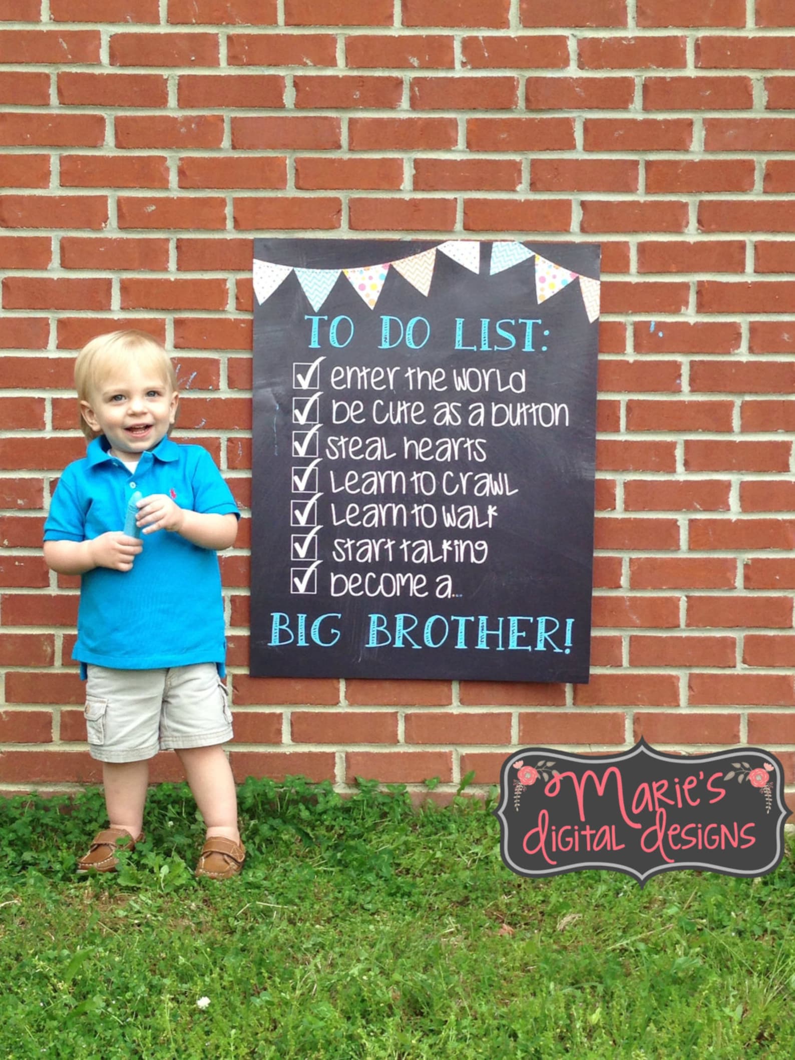 big brother to do list sign