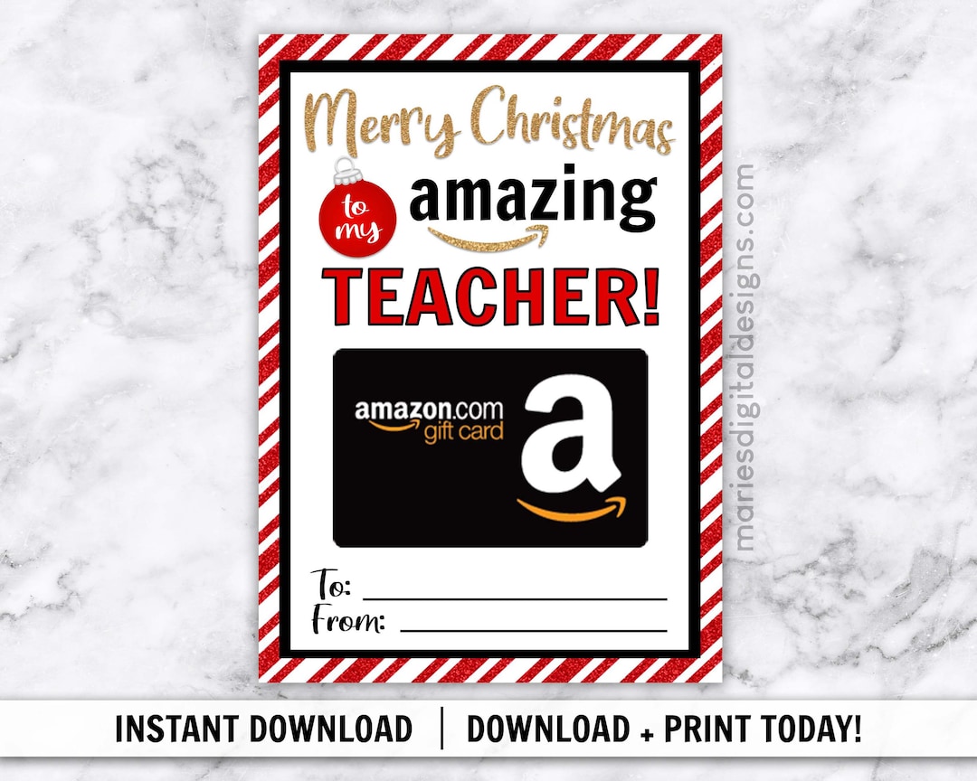 instant download | merry christmas to my amazing teacher | amazon