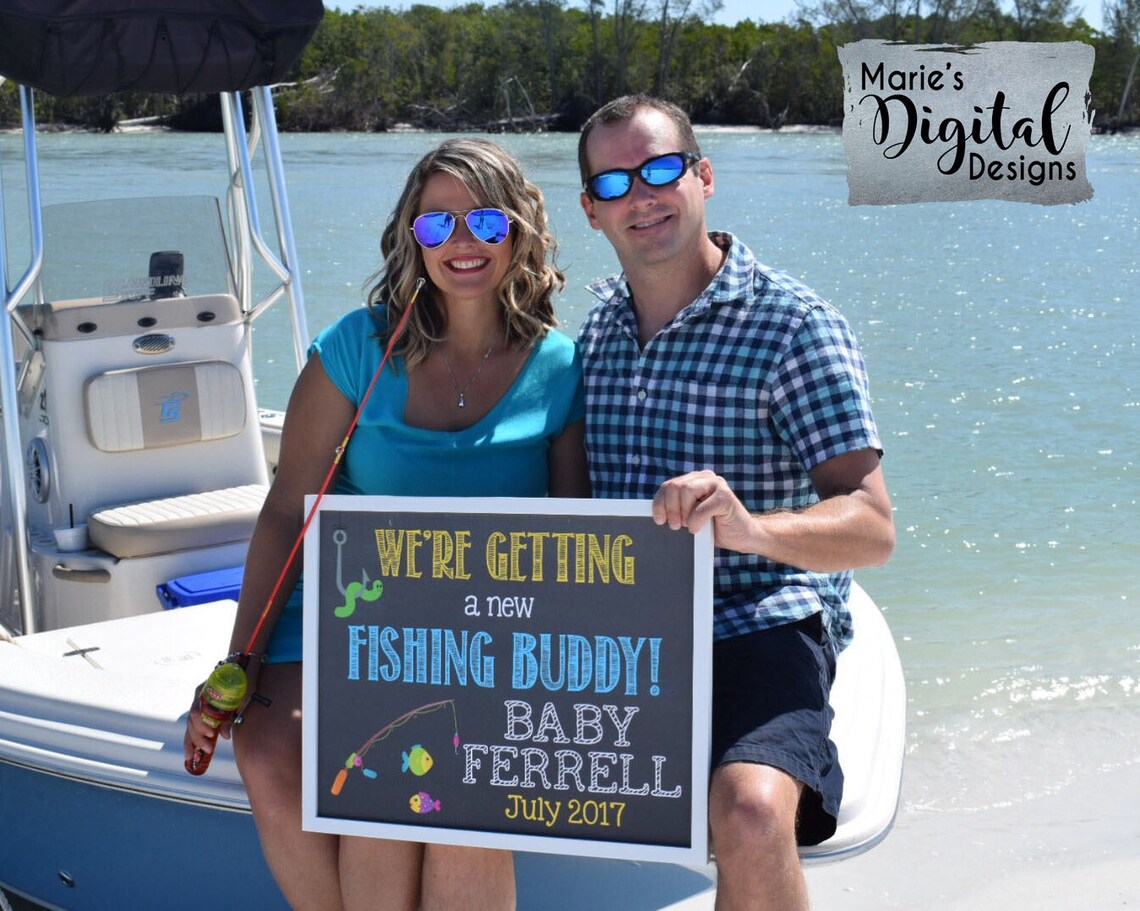 We're Getting A New Fishing Buddy Printable Chalkboard - Etsy