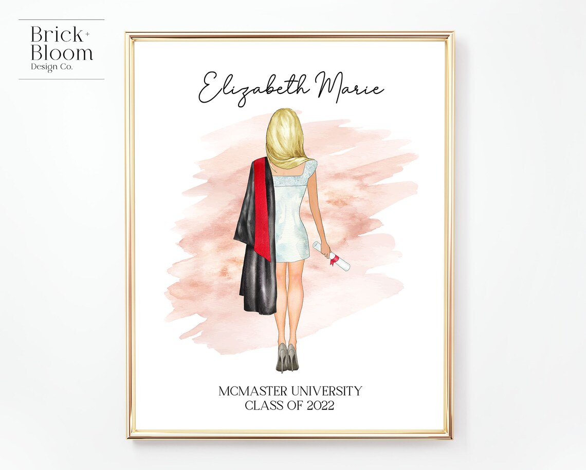 Custom Graduation Portrait | PRINTABLE Personalized Grad Gift ...