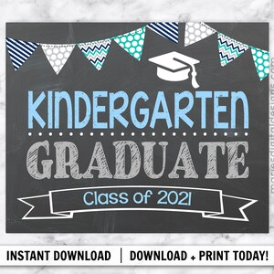 instant download kindergarten graduate class of 2021 etsy