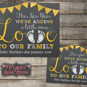 We Re Adding A Little More Love To Our Family Printable Etsy