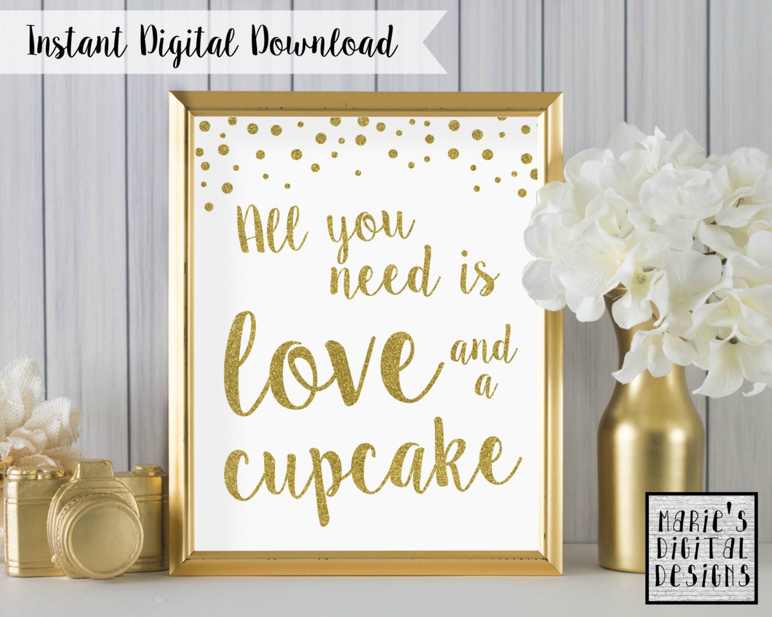 INSTANT DOWNLOAD Printable All You Need is Love and A - Etsy
