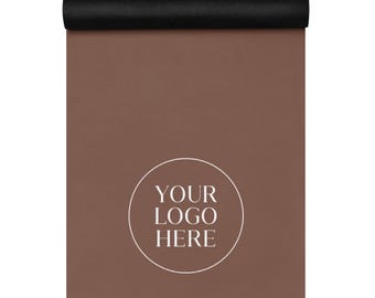 Custom Logo Yoga Mat | Personalized Business Swag | Corporate Gift | Branded Employee Gift | Wellness Retreat Yoga Mat | Fitness Promo Gear