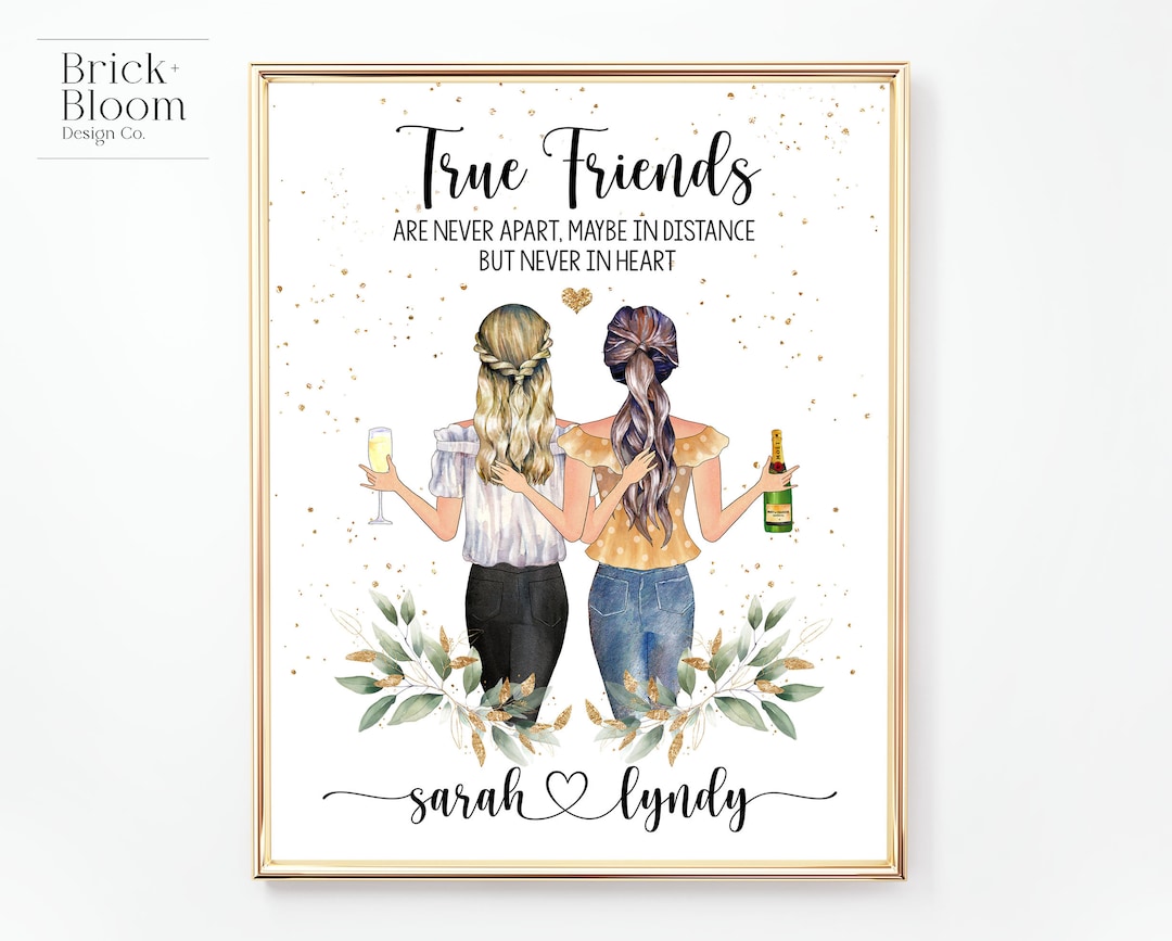 Custom Best Friend Portrait PRINTABLE Personalized picture