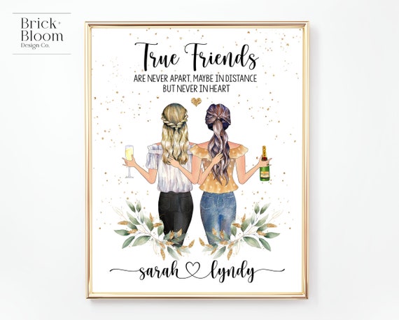 Personalized Best Friend Gifts Personalized Best Friends Print