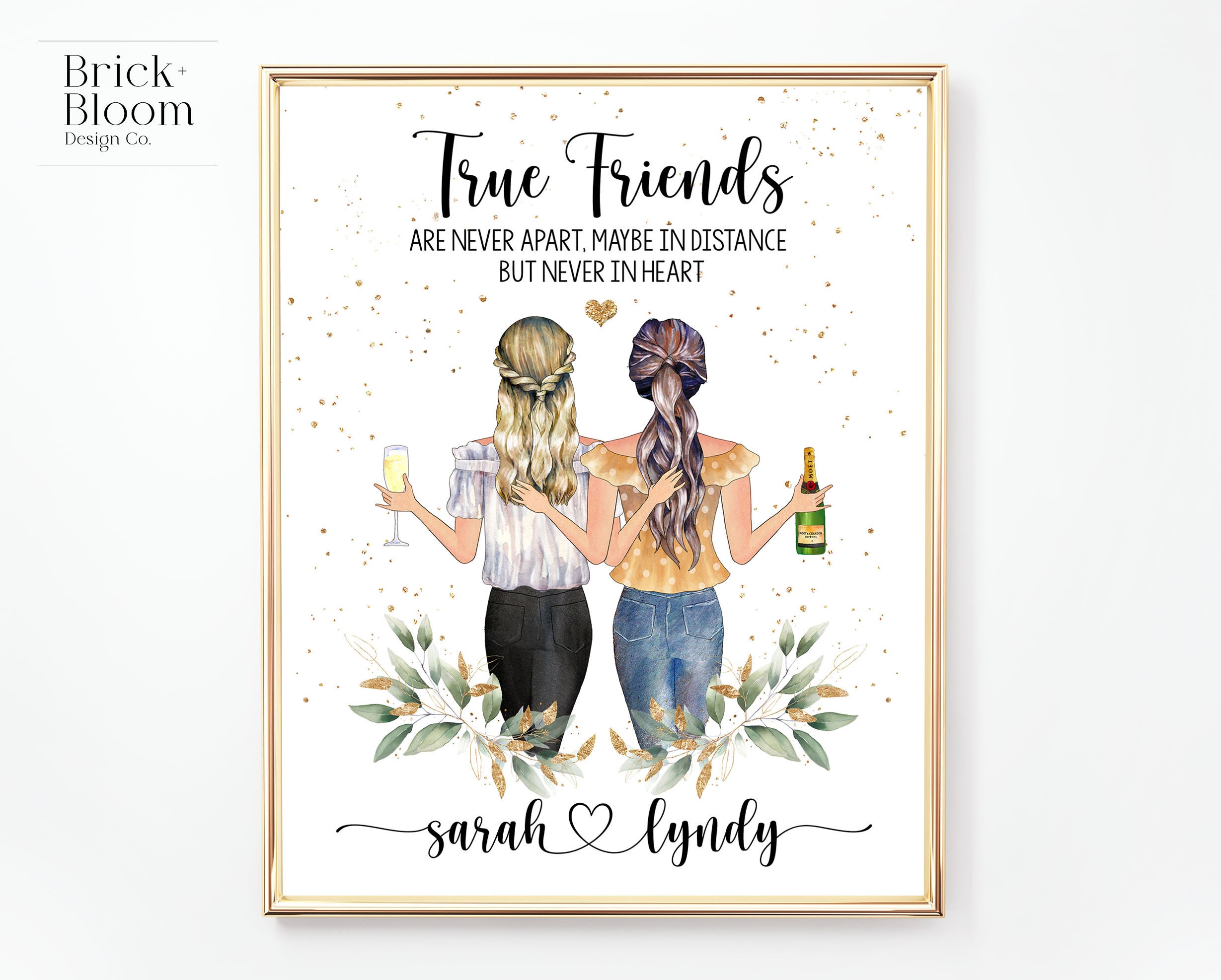 Custom Best Friend Portrait PRINTABLE Personalized