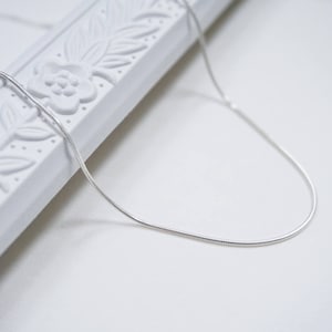 Sterling Silver Snake Chain Necklace: Minimalist Thin Chain
