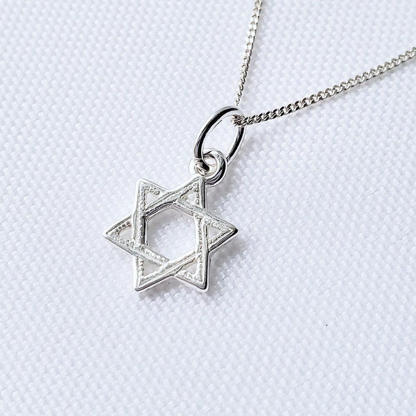 Sterling Silver Star of David Necklace | Hanukkah Gift | Star of David Charm | Silver Charm | Star Pendant | Daughter Gift | Sister Gift