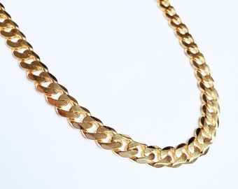 18K Gold Vermeil Curb Chain (5.5 mm) | Gold Filled Chain | Gold Chain Men | Mens Necklace | Sterling Silverr | Mens Chain | Curb Link Chain