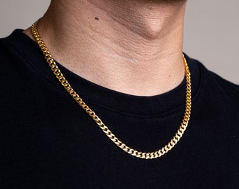 18K Gold Vermeil Curb Chain (5.5 mm)