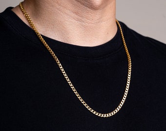 18K Gold Vermeil Curb Chain (3.5 mm)