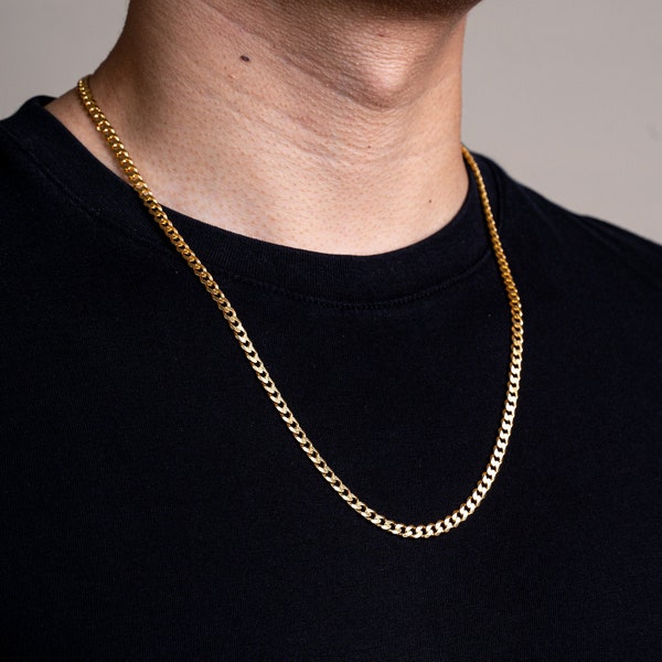 18K Gold Vermeil Curb Chain (4.5 mm)