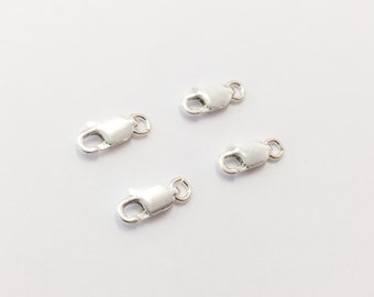 Sterling Silver Lobster Claw Clasps - 10 mm - 4 pcs