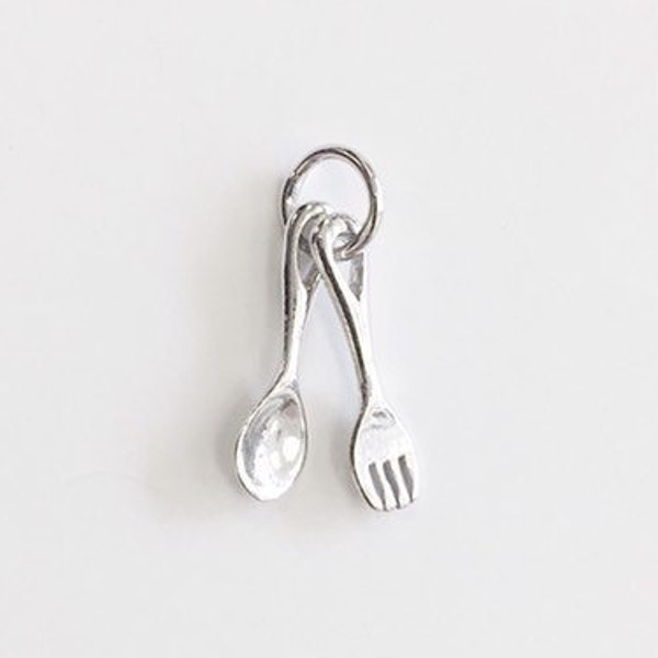 Sterling Silver Spoon and Fork Charm