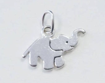 Dainty Sterling Silver Elephant Charm: Lucky 925 Pendant