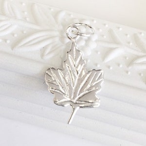 Sterling Silber Ahornblatt Charm