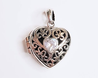 Sterling Silver Vintage Heart Locket