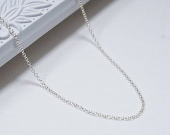 Wholesale Sterling Silver Rolo Chain | Sterling Silver Necklace | Thin Silver Chain | Minimalist Necklace | Chaîne argent
