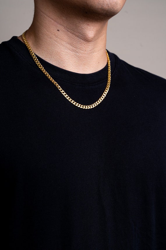 5.5mm Curb Chain in Gold