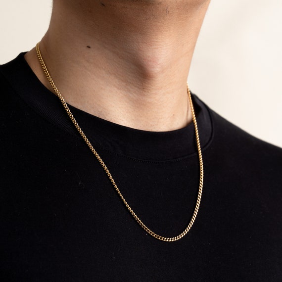 Gold plated 60cm curb chain Gold plated 60cm curb chain