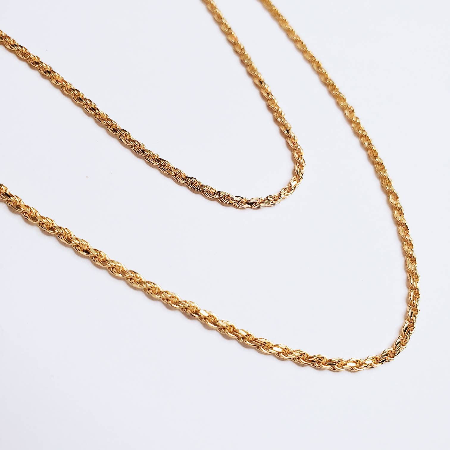 Vermeil / 14K Gold Filled Cross Necklace (Rope Chain) — WE ARE ALL