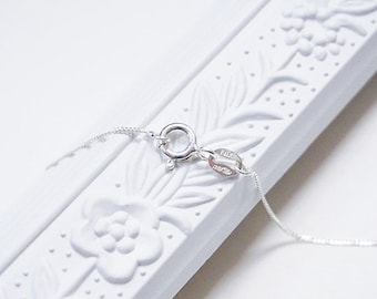Sterling Silver Dainty Curb Chain (1 mm)