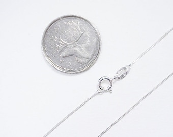 Sterling Silver Curb Chain (1 mm)