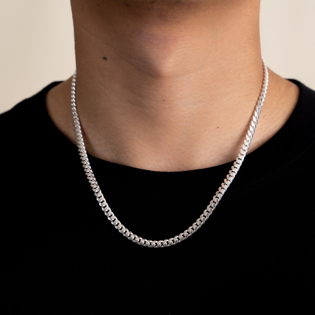 Sterling Silver 5.5mm Miami Cuban Link Chain - Etsy