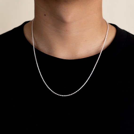 Black Rope Chain Necklace Minimalist Black Necklace Rope Chain Necklace for  Men Men's Jewelry Black Jewelry Black Rope Necklace 